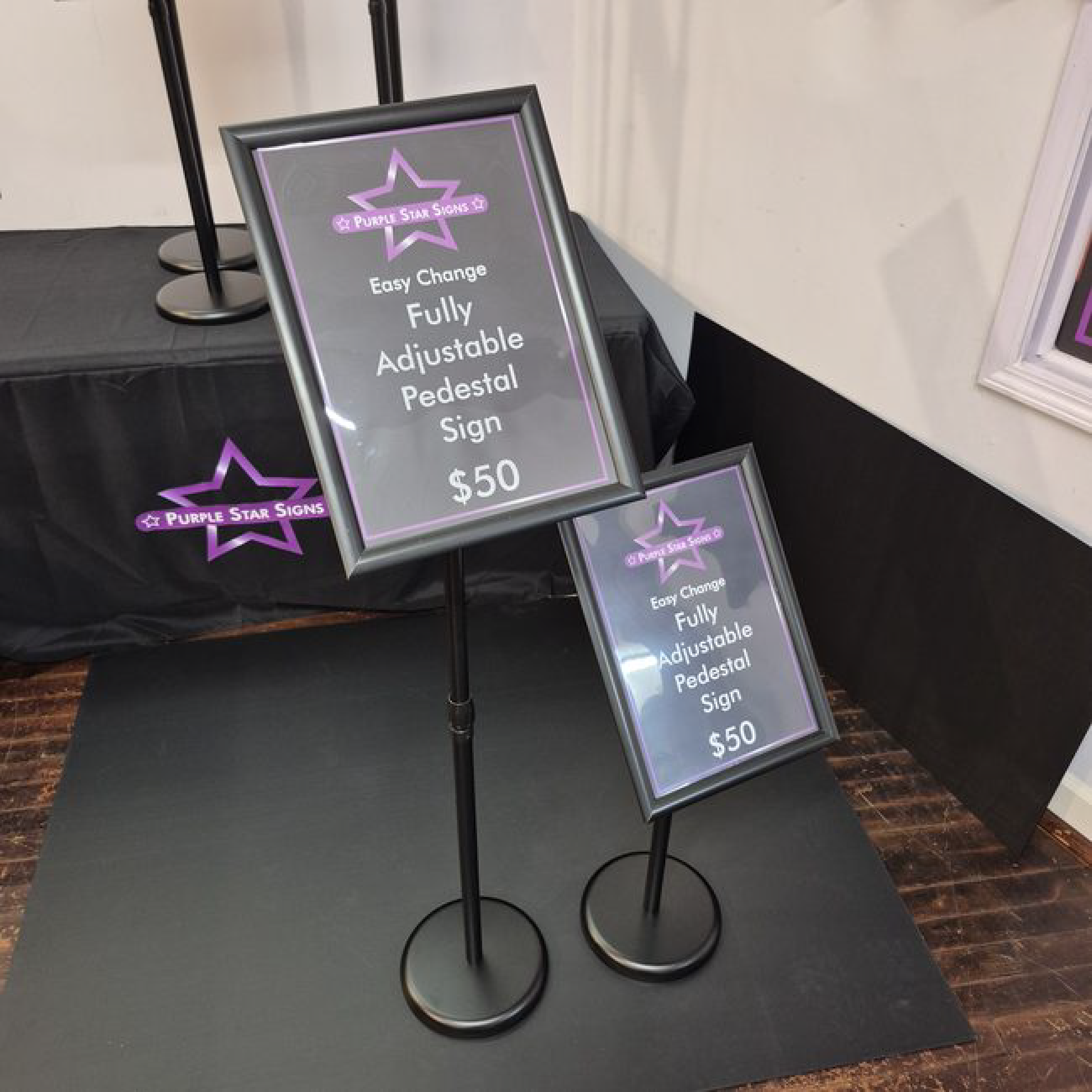 Custom Pedestal Sign — Purple Star Signs Concord NC